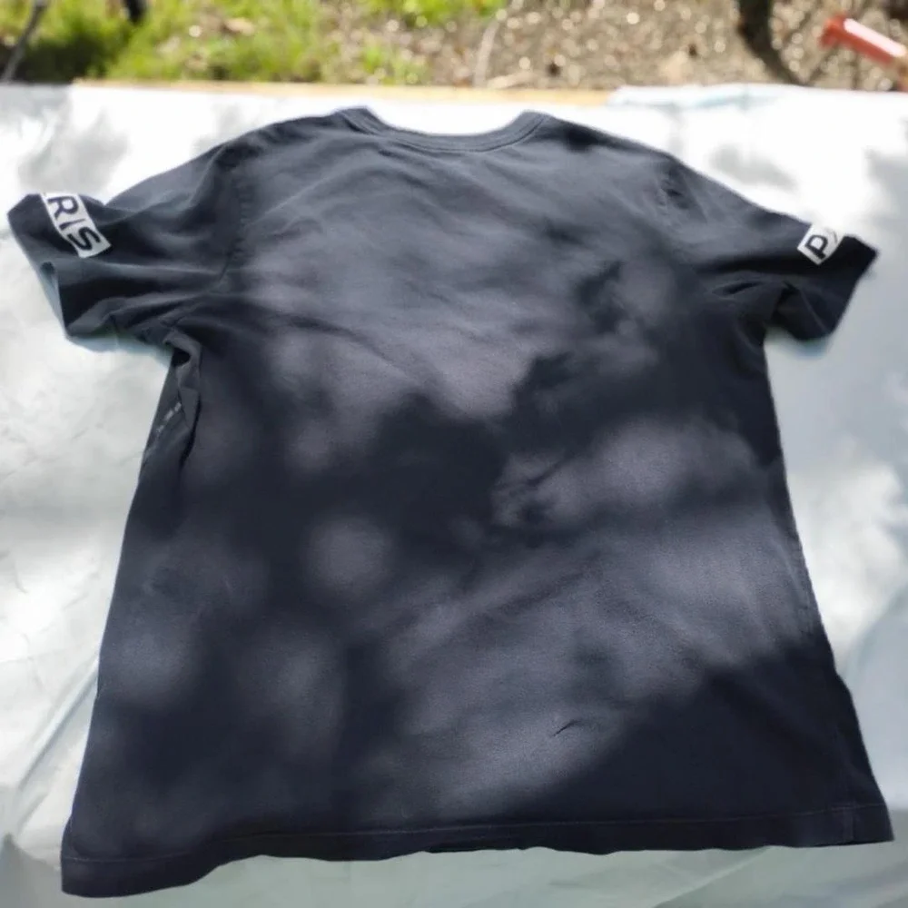 Jordan T-Shirt Mens Size L Black PSG Paris Saint-Germain Short Sleeve Graphic